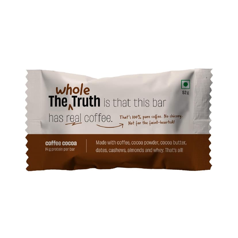 The Whole Truth Coffee Cocoa Protein Bar (20g Protein)