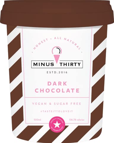 Minus Thirty Dark Chocolate Vegan & Sugar Free Ice Cream