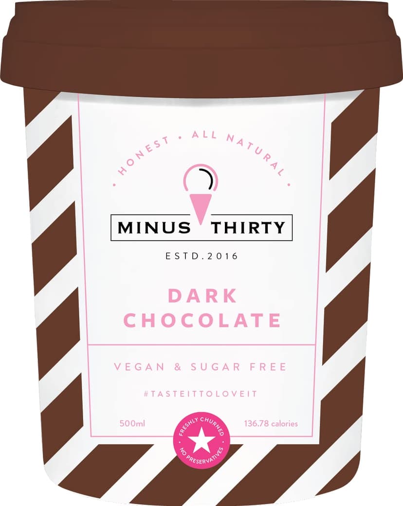 Minus Thirty Dark Chocolate Vegan & Sugar Free Ice Cream