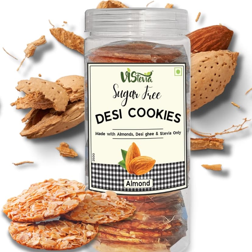 Vistevia Sugar Free Almond Desi Cookies
