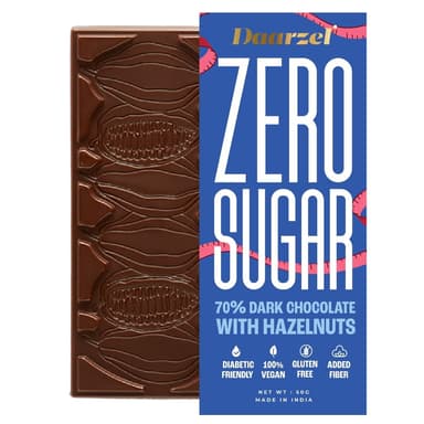 Ambriona Daarzel 70% Dark Sugar-Free Roasted Hazelnut Chocolate