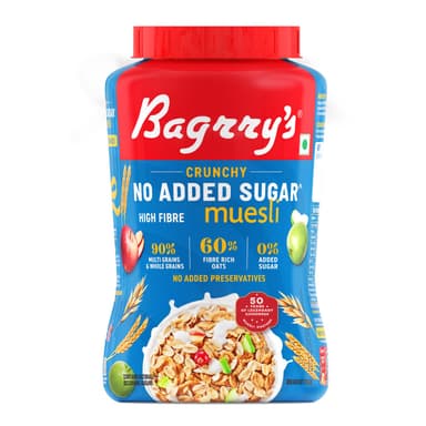 Bagrry's No Added Sugar Crunchy Muesli with Oats & Nuts