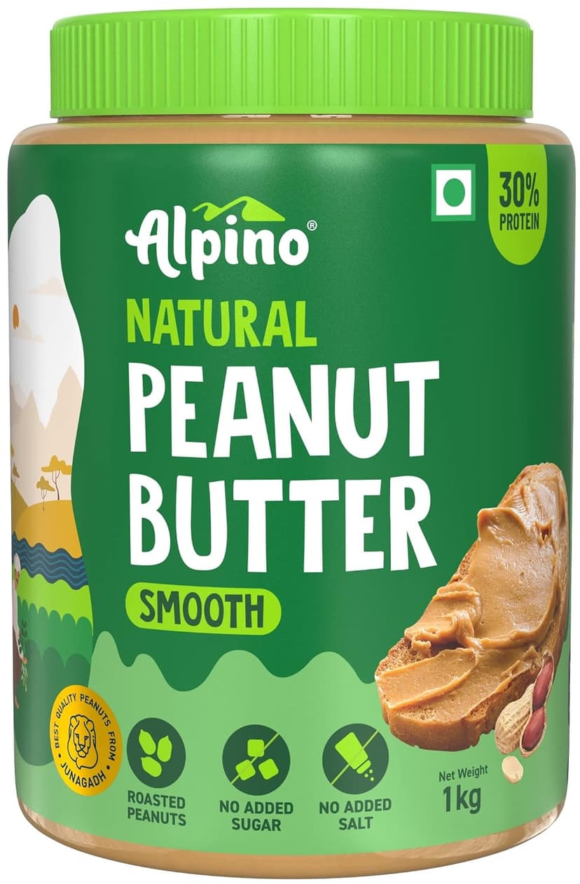 Alpino Natural Smooth Unsweetened Peanut Butter