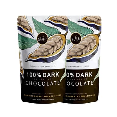 Sihi Chocolaterie 100% Organic Dark Chocolate Couverture Block (150g × 2)