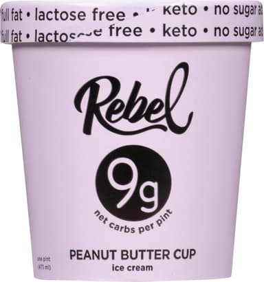 Rebel Creamery Peanut Butter Cup Keto Ice Cream