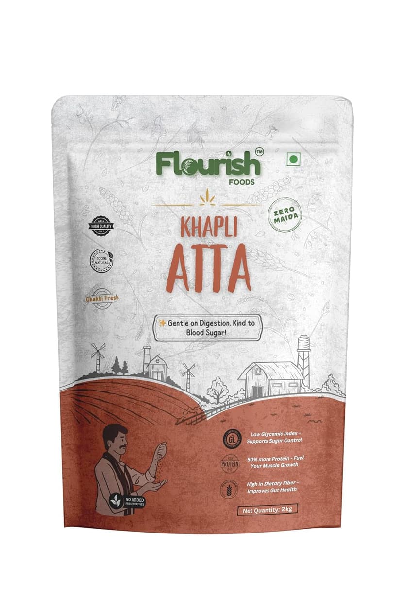 Flourish Foods Khapli Atta 7.8kg