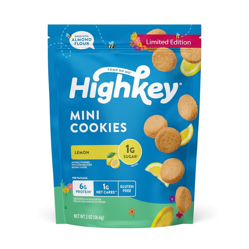 HighKey Keto Lemon Mini Cookies