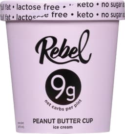 Rebel Creamery Peanut Butter Cup Keto Ice Cream