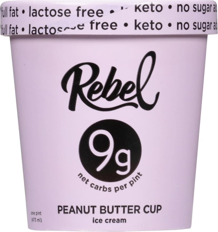 Rebel Creamery Peanut Butter Cup Keto Ice Cream
